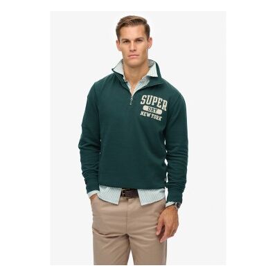 Superdry für Herren. M2014088A Sweatshirt Vintage Athletic Half Zip grün (S), Lässig, Baumwolle, Langarm Superdry für Herren. M2014088A Sweatshirt Vintage Athletic Half Zip grün (S), Lässig, Baumwolle, Langarm