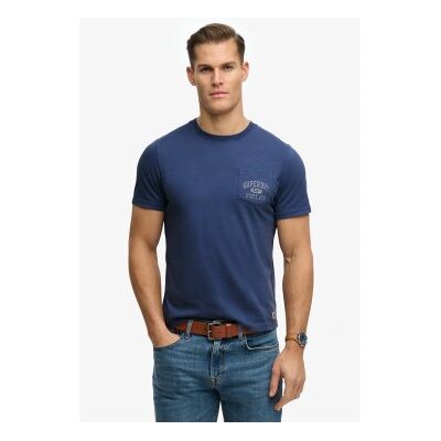 Superdry für Herren. M1012368A Vintage-Taschen-T-Shirt navy (L), Lässig, Baumwolle, Kurzarm, Marine Superdry für Herren. M1012368A Vintage-Taschen-T-Shirt navy (L), Lässig, Baumwolle, Kurzarm, Marine