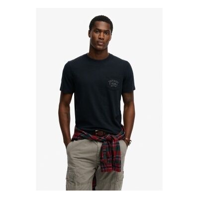 Superdry für Herren. M1012368A Vintage Prep T-shirt navy (XL), Lässig, Baumwolle, Kurzarm, Marine Superdry für Herren. M1012368A Vintage Prep T-shirt navy (XL), Lässig, Baumwolle, Kurzarm, Marine
