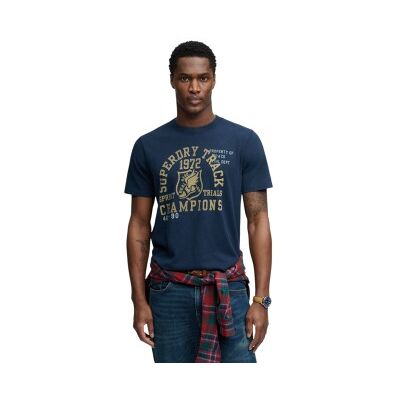 Superdry für Herren. M1012363A Vintage Relaxed T-shirt navy (L), Lässig, Baumwolle, Kurzarm, Marine Superdry für Herren. M1012363A Vintage Relaxed T-shirt navy (L), Lässig, Baumwolle, Kurzarm, Marine