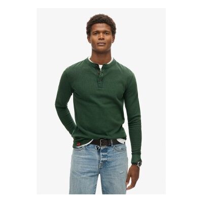 Superdry für Herren. M6010845A Vintage Texturiertes grünes T-Shirt (XXL), Lässig, Baumwolle, Langarm Superdry für Herren. M6010845A Vintage Texturiertes grünes T-Shirt (XXL), Lässig, Baumwolle, Langarm