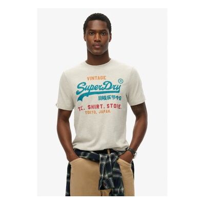 Superdry für Herren. M1012215A Entspanntes Vl Cali-T-Shirt grau (XXL), Lässig, Polyester, Kurzarm Superdry für Herren. M1012215A Entspanntes Vl Cali-T-Shirt grau (XXL), Lässig, Polyester, Kurzarm