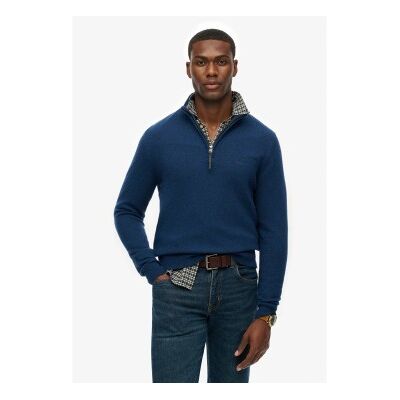Superdry für Herren. M6110688A Marineblauer Wollpullover (M), Lässig, Wolle Superdry für Herren. M6110688A Marineblauer Wollpullover (M), Lässig, Wolle