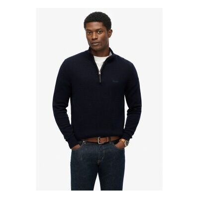 Superdry für Herren. M6110688A Marineblauer Wollpullover (M), Lässig, Wolle Superdry für Herren. M6110688A Marineblauer Wollpullover (M), Lässig, Wolle