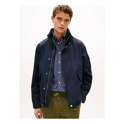 Tommy Hilfiger für Herren. MW0MW42508 Regatta-Jacke mit marineblauem Knittereffekt (M), Lässig, Nylon Tommy Hilfiger für Herren. MW0MW42508 Regatta-Jacke mit marineblauem Knittereffekt (M), Lässig, Nylon