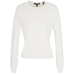 Giorgio Armani A X Armani Exchange für Damen. XW000910AF10352F0056 Schmal geschnittener Pullover mit weißem Jacquard mit Monogramm (S), Lässig, Viskose