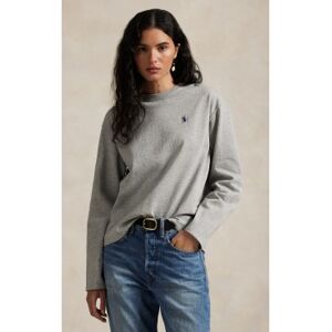 Polo Ralph Lauren für Damen. 211967105003 Graues T-Shirt aus Baumwoll-Jersey (S), Lässig, Baumwolle, Langarm