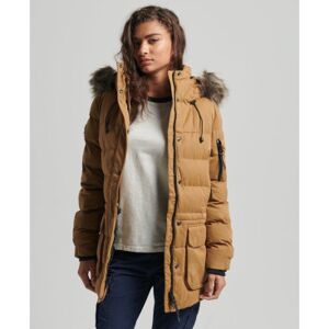 Superdry für Damen. W5011048A Expedition Mikrofaser Parka braun (S), Lässig, Polyester