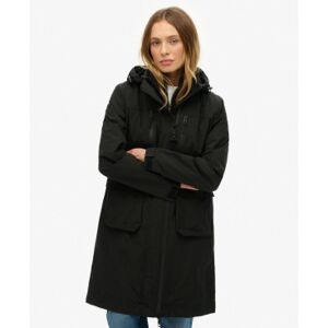 Superdry für Damen. W5011989A Longline Parka schwarz (M), Lässig, Polyester