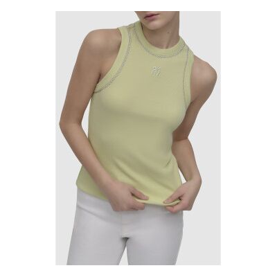 DKNY für Damen. DJ5T1380 Top Stone grün (XS), Lässig, Baumwolle, Ärmellos / Hosenträger DKNY für Damen. DJ5T1380 Top Stone grün (XS), Lässig, Baumwolle, Ärmellos / Hosenträger