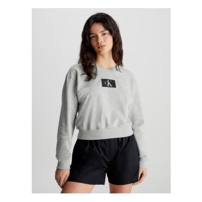 Calvin Klein für Damen. 000QS6942E Lounge Sweatshirt CK96 grau (XL), Heimtextilien, Langarm, Bio-Baumwolle, Nachhaltig Calvin Klein für Damen. 000QS6942E Lounge Sweatshirt CK96 grau (XL), Heimtextilien, Langarm, Bio-Baumwolle, Nachhaltig