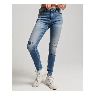 Superdry für Damen. W7010798A Skinny-Jeans mit mittlerer Taille aus Bio-Baumwolle Vintage blue (26/30), Blau, Lässig, Denim, Nachhaltig Superdry für Damen. W7010798A Skinny-Jeans mit mittlerer Taille aus Bio-Baumwolle Vintage blue (26/30), Blau, Lässig, Denim, Nachhaltig