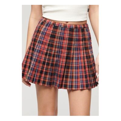 Superdry für Damen. W7210332A Rot karierter Minirock in mittlerer Höhe (XS), Lässig, Polyester Superdry für Damen. W7210332A Rot karierter Minirock in mittlerer Höhe (XS), Lässig, Polyester