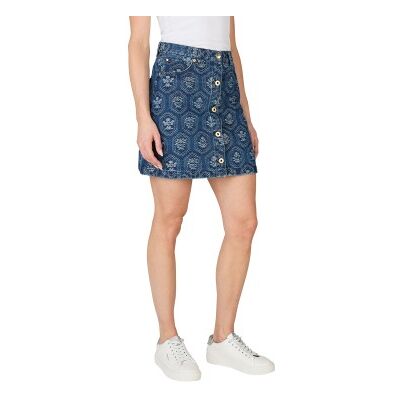 Pepe Jeans für Damen. PL901165 Mini Hw Jacquard-Rock blau (S), Lässig, Baumwolle, Nachhaltig Pepe Jeans für Damen. PL901165 Mini Hw Jacquard-Rock blau (S), Lässig, Baumwolle, Nachhaltig