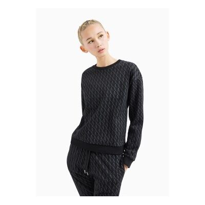 Giorgio Armani A X Armani Exchange für Damen. 8NYMLGYJE5Z1200 French Terry Sweatshirt Schwarz (M), Lässig, Baumwolle Giorgio Armani A X Armani Exchange für Damen. 8NYMLGYJE5Z1200 French Terry Sweatshirt Schwarz (M), Lässig, Baumwolle