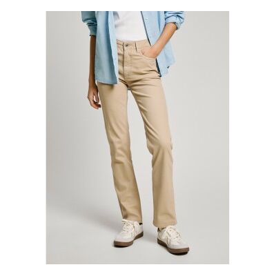 Pepe Jeans für Damen. PL211837 Schlanke Hose Tessa beige (30/30), Lässig, Baumwolle, Nachhaltig Pepe Jeans für Damen. PL211837 Schlanke Hose Tessa beige (30/30), Lässig, Baumwolle, Nachhaltig