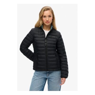 Superdry für Damen. W5011835A Fuji Lite Steppjacke (M), Schwarz, Lässig, Nylon Superdry für Damen. W5011835A Fuji Lite Steppjacke (M), Schwarz, Lässig, Nylon
