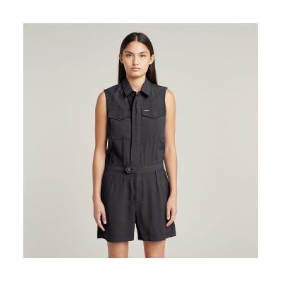 G-Star für Damen. D26009-D522-860 Sommer Jumpsuit grau (L), Lässig, Viskose, Ärmellos / Hosenträger G-Star für Damen. D26009-D522-860 Sommer Jumpsuit grau (L), Lässig, Viskose, Ärmellos / Hosenträger