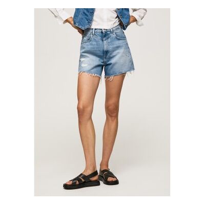 Pepe Jeans für Damen. PL801001RG4 Rachel Shorts blau (28), Lässig, Denim, Bio-Baumwolle, Nachhaltig Pepe Jeans für Damen. PL801001RG4 Rachel Shorts blau (28), Lässig, Denim, Bio-Baumwolle, Nachhaltig