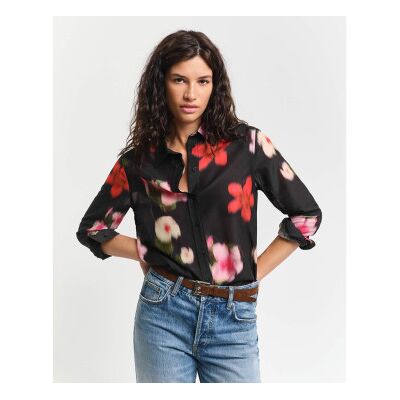 Gant für Damen. 4300423 Geblümtes Hemd schwarz (34), Lässig, Viskose, Blumen, Langarm Gant für Damen. 4300423 Geblümtes Hemd schwarz (34), Lässig, Viskose, Blumen, Langarm