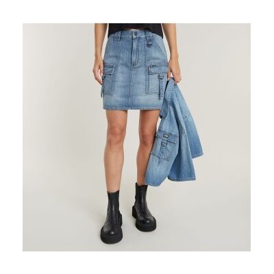 G-Star für Damen. D24887-D539-G341 Minirock Viktoria Utility blau (30), Lässig, Baumwolle, Denim G-Star für Damen. D24887-D539-G341 Minirock Viktoria Utility blau (30), Lässig, Baumwolle, Denim