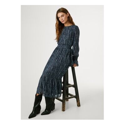 Pepe Jeans für Damen. PL9537722 Margui Kleid blau (L), Lässig, Viskose, Langarm Pepe Jeans für Damen. PL9537722 Margui Kleid blau (L), Lässig, Viskose, Langarm