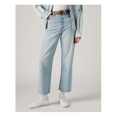 Levi's für Damen. 72693-0055 Ribcage gerade Knöcheljeans blau (26/31), Lässig, Baumwolle, Denim, Nachhaltig Levi's für Damen. 72693-0055 Ribcage gerade Knöcheljeans blau (26/31), Lässig, Baumwolle, Denim, Nachhaltig