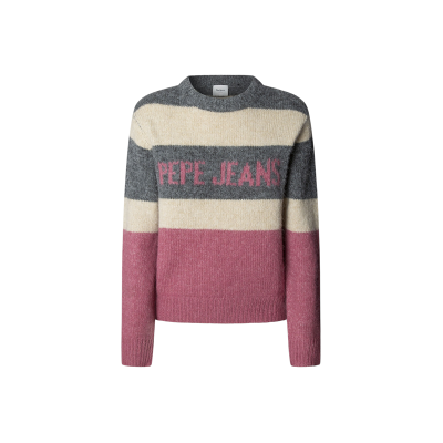 Pepe Jeans für Damen. PL7000051 Carlis-Pullover rosa (S), Lässig, Polyester Pepe Jeans für Damen. PL7000051 Carlis-Pullover rosa (S), Lässig, Polyester