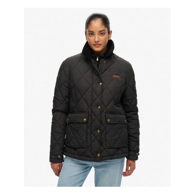 Superdry für Damen. W5011957A Innenjacke mit Cordbesatz schwarz (XS), Lässig, Polyester Superdry für Damen. W5011957A Innenjacke mit Cordbesatz schwarz (XS), Lässig, Polyester