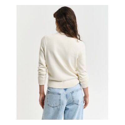 Gant für Damen. 4800200 Klassischer beiger Pullover (XS), Lässig, Baumwolle Gant für Damen. 4800200 Klassischer beiger Pullover (XS), Lässig, Baumwolle