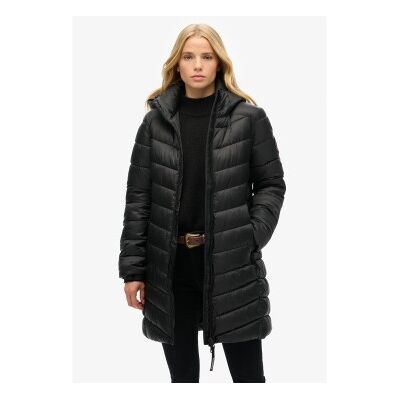 Superdry für Damen. W5011719A Fuji Mid Coat schwarz (S), Lässig, Polyester Superdry für Damen. W5011719A Fuji Mid Coat schwarz (S), Lässig, Polyester