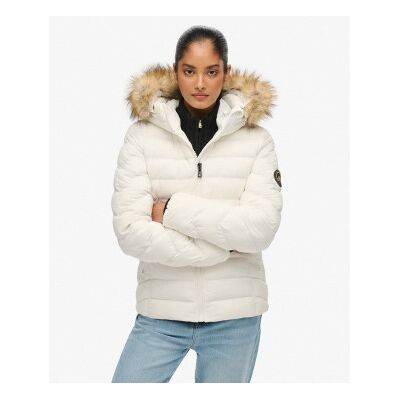 Superdry für Damen. W5012000A Fuji Kunstfell Steppjacke weiß (S), Lässig, Recyceltes Polyester, Nachhaltig Superdry für Damen. W5012000A Fuji Kunstfell Steppjacke weiß (S), Lässig, Recyceltes Polyester, Nachhaltig