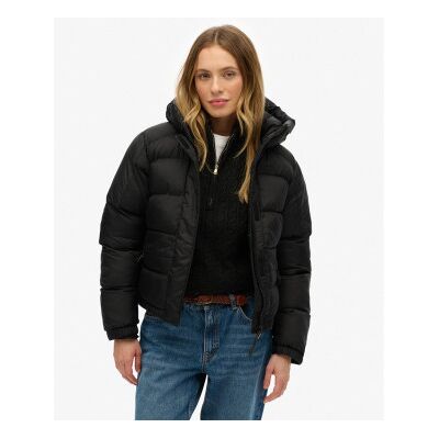 Superdry für Damen. W5011976A Pufferjacke schwarz (M), Lässig, Nachhaltig, Recyceltes Nylon Superdry für Damen. W5011976A Pufferjacke schwarz (M), Lässig, Nachhaltig, Recyceltes Nylon