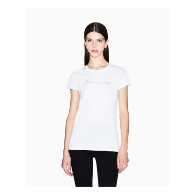 Giorgio Armani A X Armani Exchange für Damen. XW001457AF10356U0002 Passform-T-Shirt weiß (L), Lässig, Baumwolle, Kurzarm Giorgio Armani A X Armani Exchange für Damen. XW001457AF10356U0002 Passform-T-Shirt weiß (L), Lässig, Baumwolle, Kurzarm