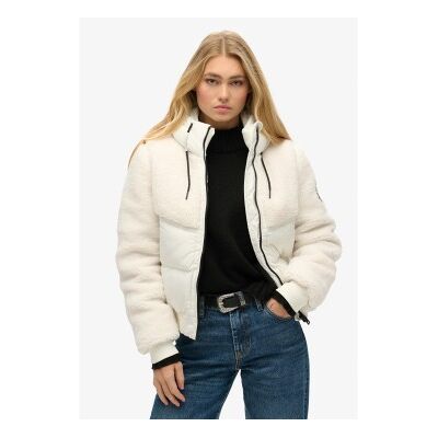 Superdry für Damen. W5011758A Everest Hybrid Jacke off-white (L), Weiß, Lässig, Polyester Superdry für Damen. W5011758A Everest Hybrid Jacke off-white (L), Weiß, Lässig, Polyester