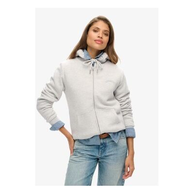 Superdry für Damen. W2012323A Borg Gefütterte Ziphood grau (S), Lässig, Baumwolle Superdry für Damen. W2012323A Borg Gefütterte Ziphood grau (S), Lässig, Baumwolle