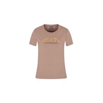 EA7 für Damen. 7W000777_AF10373 Eagle Logo Crossover-T-Shirt beige (XXS), Lässig, Baumwolle, Kurzarm EA7 für Damen. 7W000777_AF10373 Eagle Logo Crossover-T-Shirt beige (XXS), Lässig, Baumwolle, Kurzarm
