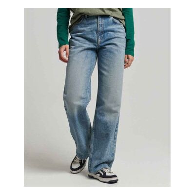 Superdry für Damen. W7010800A Blaue Jeans mit weitem Bein (32/30), Lässig, Denim, Bio-Baumwolle, Nachhaltig Superdry für Damen. W7010800A Blaue Jeans mit weitem Bein (32/30), Lässig, Denim, Bio-Baumwolle, Nachhaltig