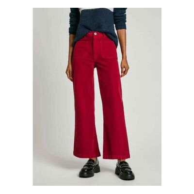 Pepe Jeans für Damen. PL211776 Cord-Hose mit Schlaghose Celia rot (XS), Lässig, Baumwolle Pepe Jeans für Damen. PL211776 Cord-Hose mit Schlaghose Celia rot (XS), Lässig, Baumwolle