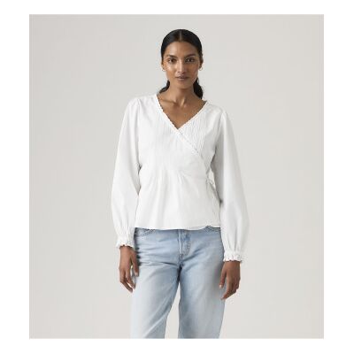 Levi's für Damen. 005CS-0000 Bluse Soleil weiß (M), Lässig, Baumwolle, Langarm Levi's für Damen. 005CS-0000 Bluse Soleil weiß (M), Lässig, Baumwolle, Langarm