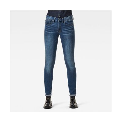 G-Star für Damen. D05889-6553-A889 Jeans 3301 Mid Skinny blau (24/32), Lässig, Baumwolle, Denim G-Star für Damen. D05889-6553-A889 Jeans 3301 Mid Skinny blau (24/32), Lässig, Baumwolle, Denim