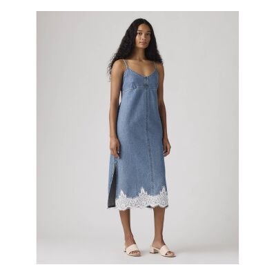Levi's für Damen. 005J1-0000 90er Jahre Slipkleid blau (L), Lässig, Baumwolle, Denim, Ärmellos / Hosenträger Levi's für Damen. 005J1-0000 90er Jahre Slipkleid blau (L), Lässig, Baumwolle, Denim, Ärmellos / Hosenträger