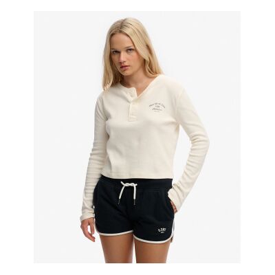 Superdry für Damen. W6012242A Athletic Down T-shirt weiß (S), Lässig, Baumwolle, Langarm Superdry für Damen. W6012242A Athletic Down T-shirt weiß (S), Lässig, Baumwolle, Langarm