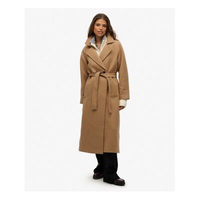 Superdry für Damen. W5011962A Entspannter Wollmantel braun (XS), Lässig, Wolle, Klassisch Superdry für Damen. W5011962A Entspannter Wollmantel braun (XS), Lässig, Wolle, Klassisch