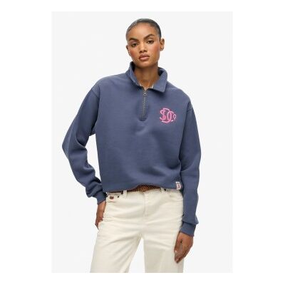 Superdry für Damen. W2012634A Sweatshirt Neonblau (S), Lässig, Baumwolle Superdry für Damen. W2012634A Sweatshirt Neonblau (S), Lässig, Baumwolle