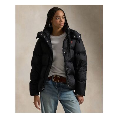 Polo Ralph Lauren für Damen. 211932183002 Wasserabweisende, gesteppte Daunenjacke, schwarz (M), Lässig, Nylon Polo Ralph Lauren für Damen. 211932183002 Wasserabweisende, gesteppte Daunenjacke, schwarz (M), Lässig, Nylon