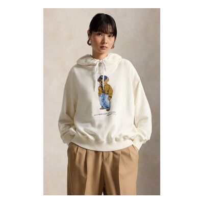 Polo Ralph Lauren für Damen. 211B17799001 Damen-Sweatshirt aus Baumwolle mit cremefarbenem Bear-Polo-Shirt (XXS), Weiß, Lässig Polo Ralph Lauren für Damen. 211B17799001 Damen-Sweatshirt aus Baumwolle mit cremefarbenem Bear-Polo-Shirt (XXS), Weiß, Lässig