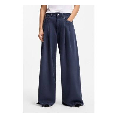 Boss für Damen. 50552533 Blaue Jeans im Relaxed-Fit mit weitem Bein (24/34), Lässig, Polyester Boss für Damen. 50552533 Blaue Jeans im Relaxed-Fit mit weitem Bein (24/34), Lässig, Polyester