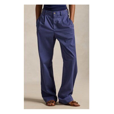 Polo Ralph Lauren für Damen. 211A96676004 Lässige Hose aus Baumwolle mit blauen Abnähern (44), Klassisch Polo Ralph Lauren für Damen. 211A96676004 Lässige Hose aus Baumwolle mit blauen Abnähern (44), Klassisch