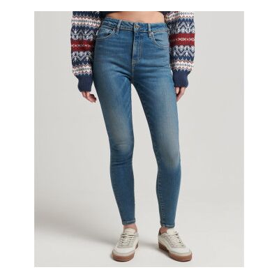 Superdry für Damen. W7010796A Skinny-Jeans mit hoher Taille aus blauer Bio-Baumwolle (29/32), Denim, Polyester, Nachhaltig Superdry für Damen. W7010796A Skinny-Jeans mit hoher Taille aus blauer Bio-Baumwolle (29/32), Denim, Polyester, Nachhaltig